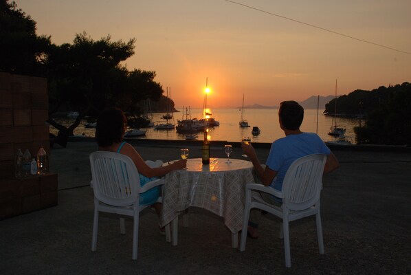 sunset  from the villa's terrace