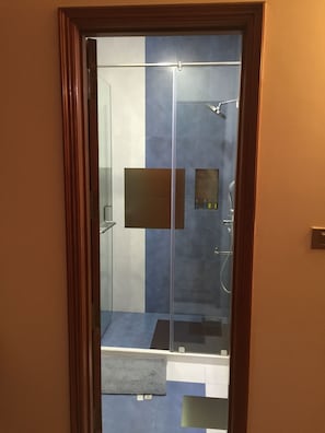 First floor Blue-themed Shower & Bathroom.