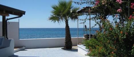 Blue Terrace Overlooking Beach