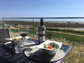 Dine outside with the view from the terrace