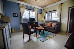 king living space with sofabed