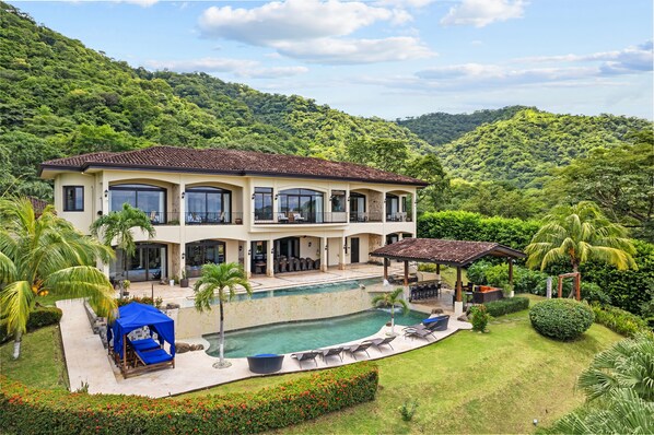 Bird's eye view of our beautiful villa.