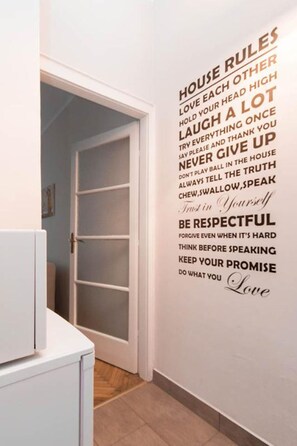 Entering the apartment