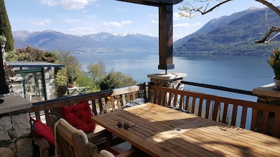 Holiday home in Cannobio, overlooking the "Lago Maggiore" annex garden and swimming pool