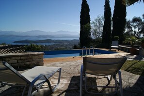 The terrace and pool.