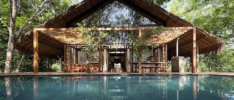 Swimming pool and main house