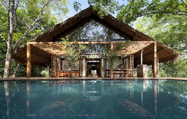 Swimming pool and main house