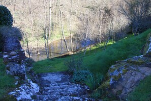 Steps down to our private river