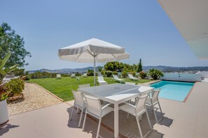 Patio, Pool and garden at ground floor level for easy entertaining