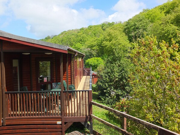 Valley Vista - a lovely 2 bedroom lodge overlooking woodlands in Lynton