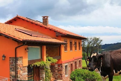  OFFER Rural house near Gijon, next to the sea, ideal environment for children.