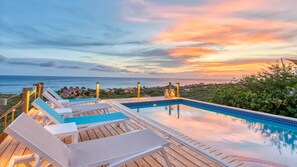 Sunset on Coral Estate seen from Villa Lions Cliff