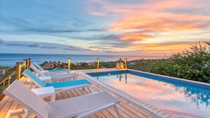 Sunset on Coral Estate seen from Villa Lions Cliff