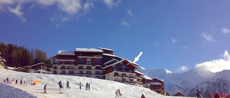 Apartment (arrowed) from the Village chairlift