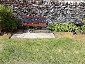 Garden bench and BBQ