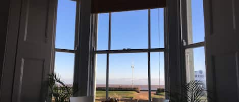 Bay window with sea views