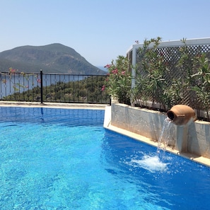 Pool with water feature