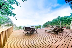 The deck by the sea
