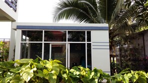Outdoor kitchen for cooking class
