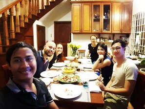 Odinner with the real Khmer food .