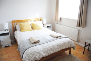 Sunny master bedroom at the front of the house