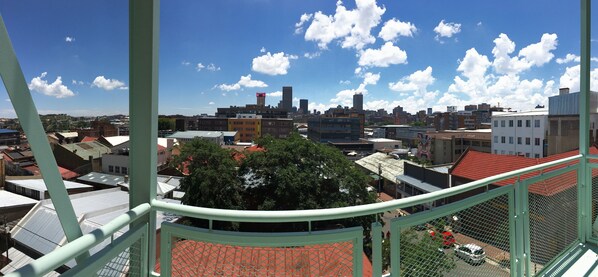 Enjoy some fresh air and delight in the city view on the balcony