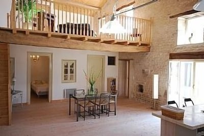 Stunning  Converted Stone Barn In Quintessential French Village