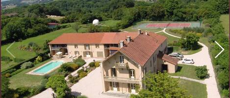 Main house and gite (by pool)