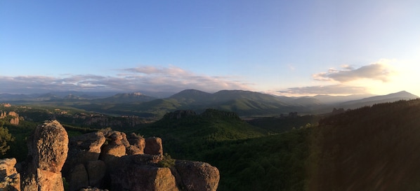 Photo taken from the top of the roman fortress in Belogradchik (15km away)