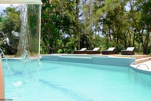 pool with garden view