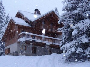 Chalet from below on the Clos Du Pres slope