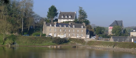 View of the house from across the lake