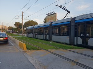 Tram along the seafront