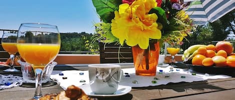 Breakfast on terrace