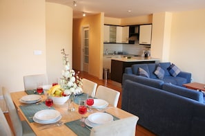 Open plan living dining kitchen room