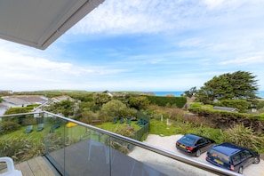 Balcony with sea views