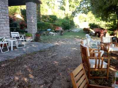 Mini apartment panoramic view surrounded by greenery