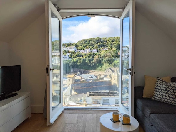 Beach views from living room