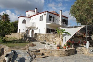 seafront facade, ground floor on the left and bar