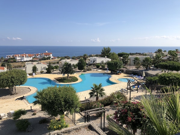 A view of the pool from our balcony 