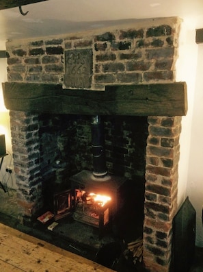 The Banquet Room Fireplace.