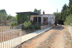 The house, parking and car pot