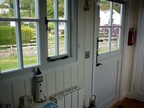 The stable door and window are double glazed