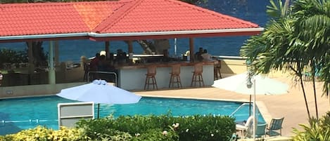 Pool Bar with sea views