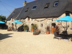 Sunny courtyard.