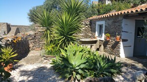 Small typical house inside the fortress of Monsaraz, with incredible view