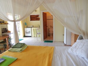 Both studios are light & airy with double doors opening onto the balcony