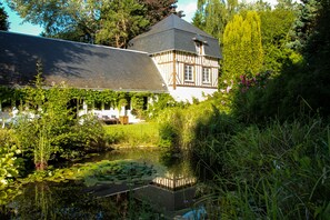 View of the tower from private garden