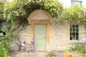 Period door to the main house adjoining the cottage.