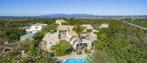 Aerial view of the estate and surrounding area